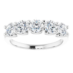 14K White 1 1/3 CTW Natural Diamond Anniversary Band