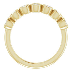 14K Yellow 3/8 CTW Natural Diamond Anniversary Band