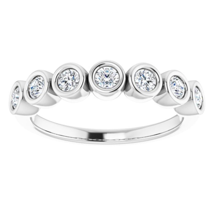 Platinum 3/8 CTW Natural Diamond Anniversary Band