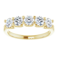 14K Yellow 1 CTW Natural Diamond Anniversary Band