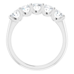 Platinum 1 CTW Natural Diamond Anniversary Band