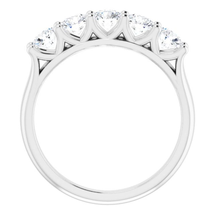 14K White 1 CTW Natural Diamond Anniversary Band