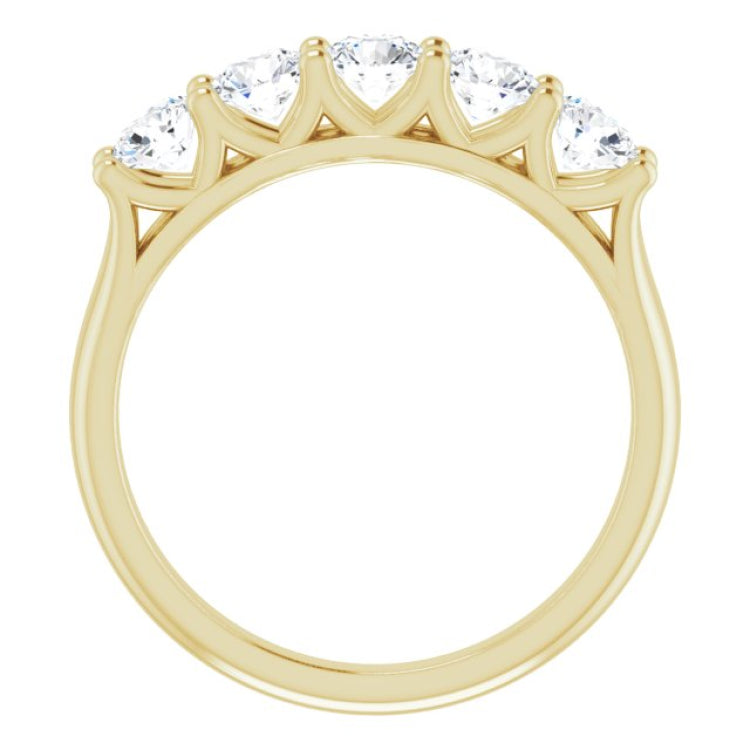 14K Yellow 1 CTW Natural Diamond Anniversary Band