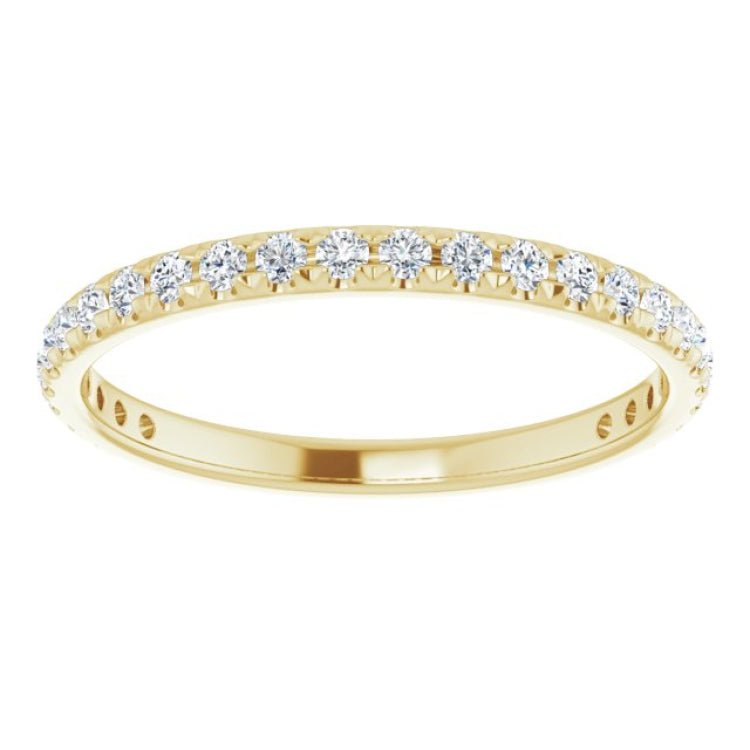 14K Yellow 1/3 CTW Natural Diamond French-Set Anniversary Band