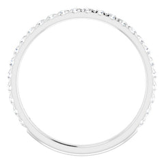 Platinum 1/3 CTW Natural Diamond French-Set Anniversary Band