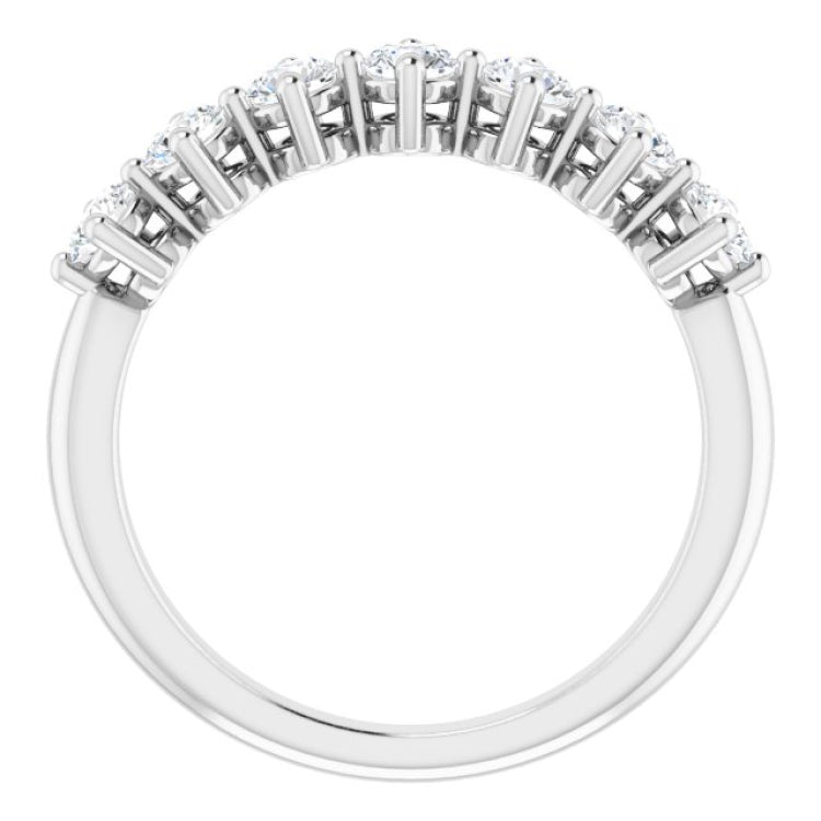 Platinum 3/4 CTW Natural Diamond Anniversary Band