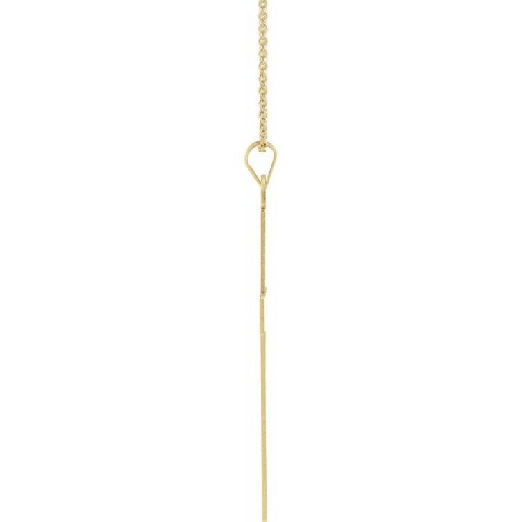 14K Yellow 39 x 25 mm Cross 18" Necklace