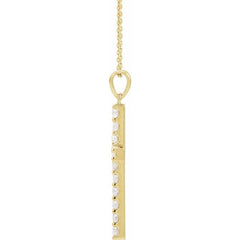 14K Yellow 1/4 CTW Natural Diamond Cross 18" Necklace