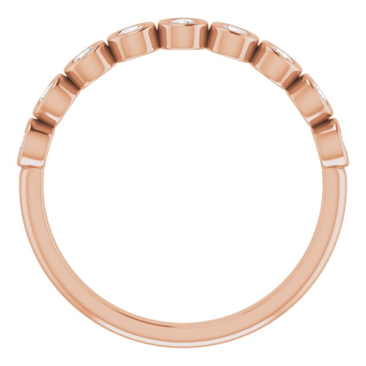 14K Rose 1/4 CTW Natural Diamond Anniversary Band