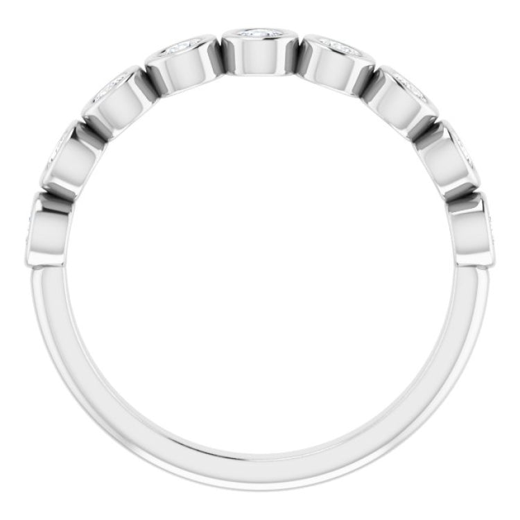 14K White 1/2 CTW Natural Diamond Anniversary Band