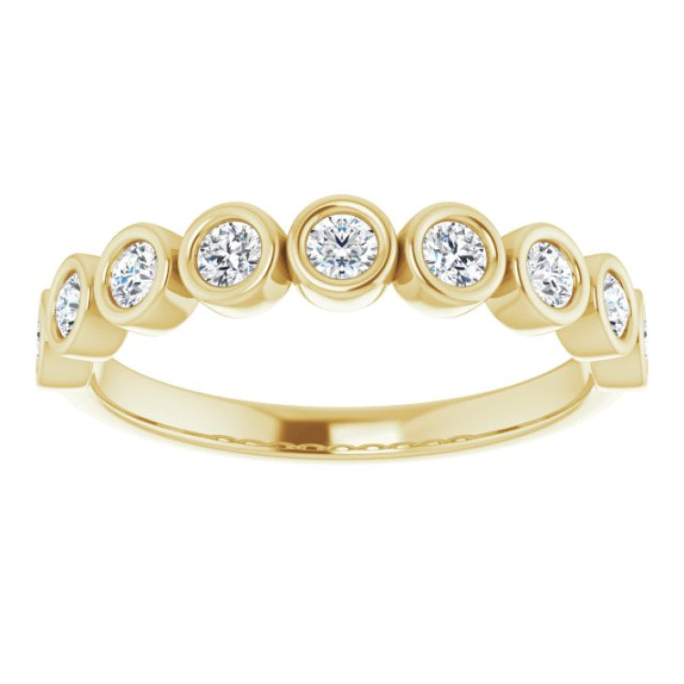 14K Yellow 1/2 CTW Natural Diamond Anniversary Band