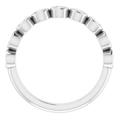 14K White 1/2 CTW Natural Diamond Anniversary Band