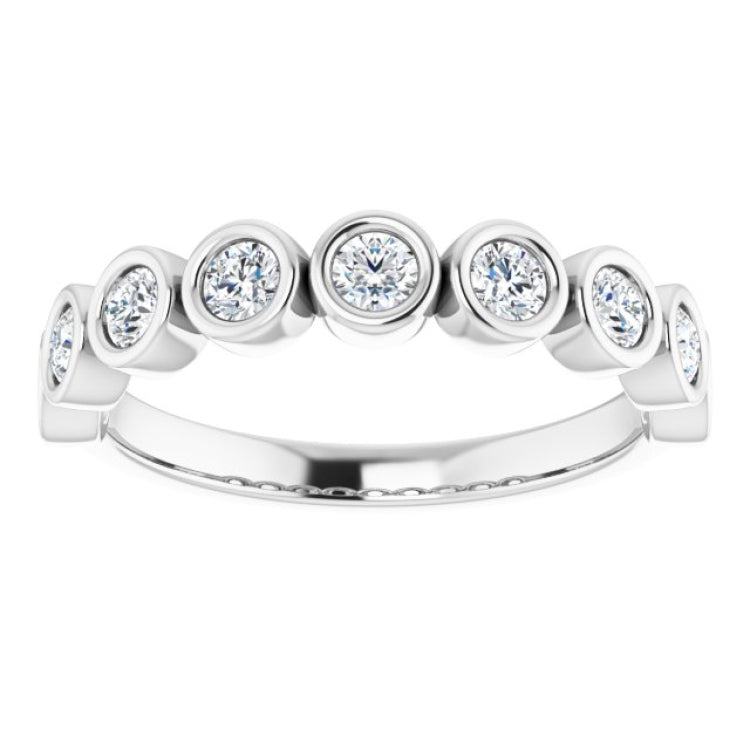 14K White 1/2 CTW Natural Diamond Anniversary Band