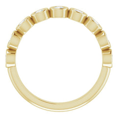 14K Yellow 1/2 CTW Natural Diamond Anniversary Band