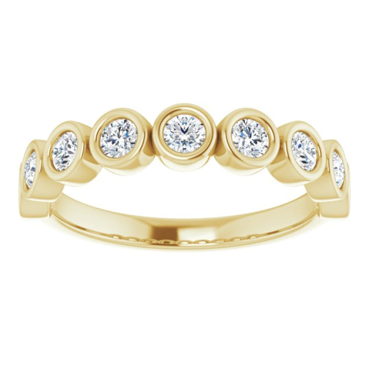 14K Yellow 1/2 CTW Natural Diamond Anniversary Band