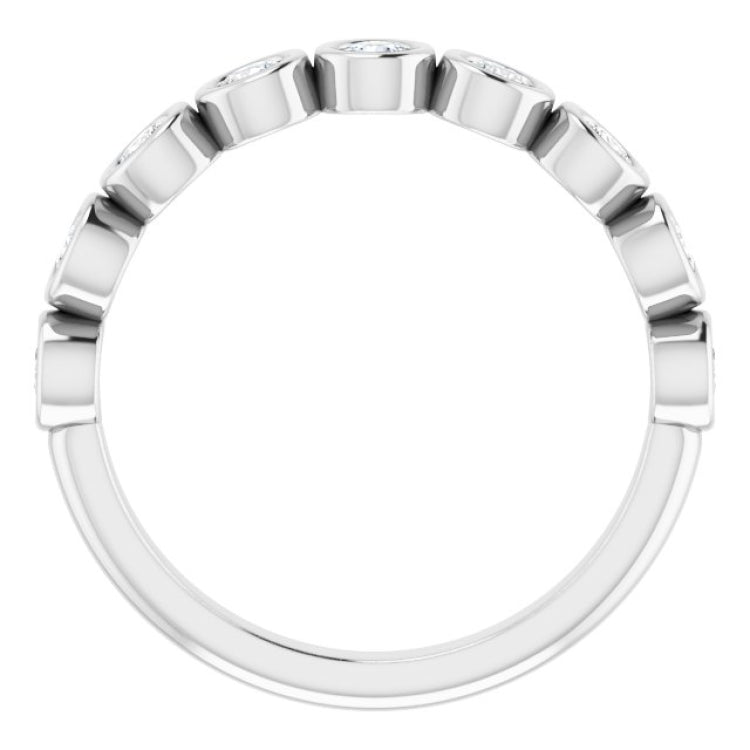 Platinum 1/2 CTW Natural Diamond Anniversary Band