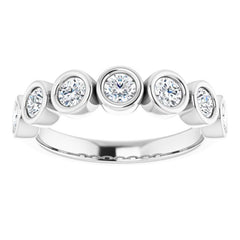 Platinum 5/8 CTW Natural Diamond Anniversary Band