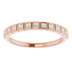 14K Rose 1/6 CTW Natural Diamond Anniversary Band