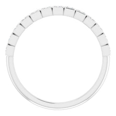 Platinum 1/6 CTW Natural Diamond Anniversary Band