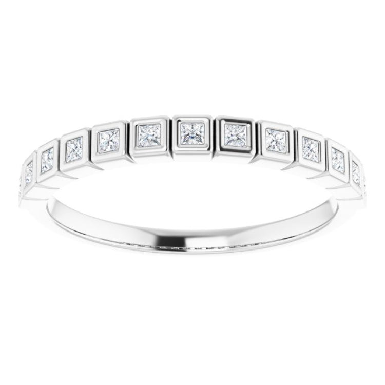 Platinum 1/6 CTW Natural Diamond Anniversary Band