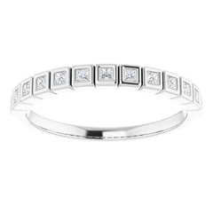 Platinum 1/6 CTW Natural Diamond Anniversary Band