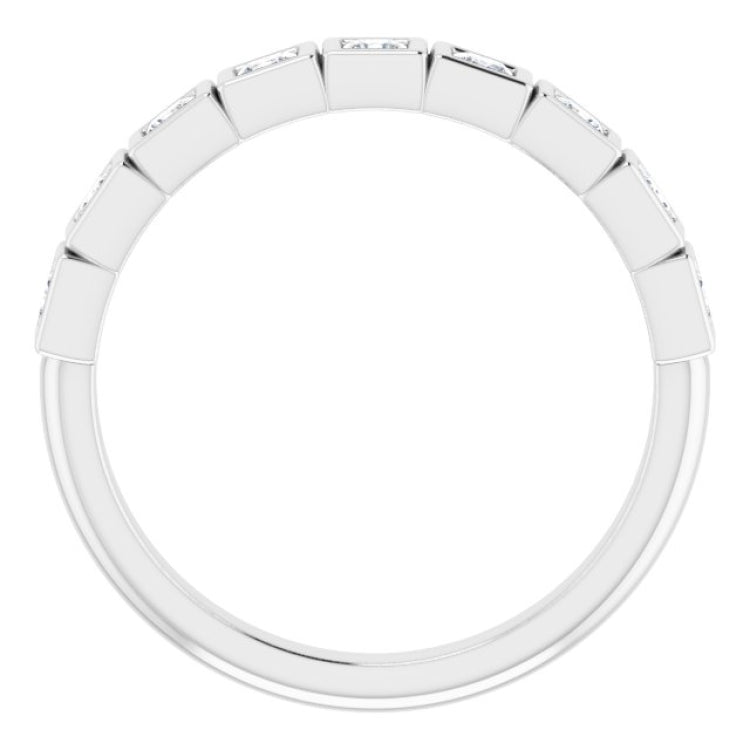 Platinum 5/8 CTW Natural Diamond Anniversary Band