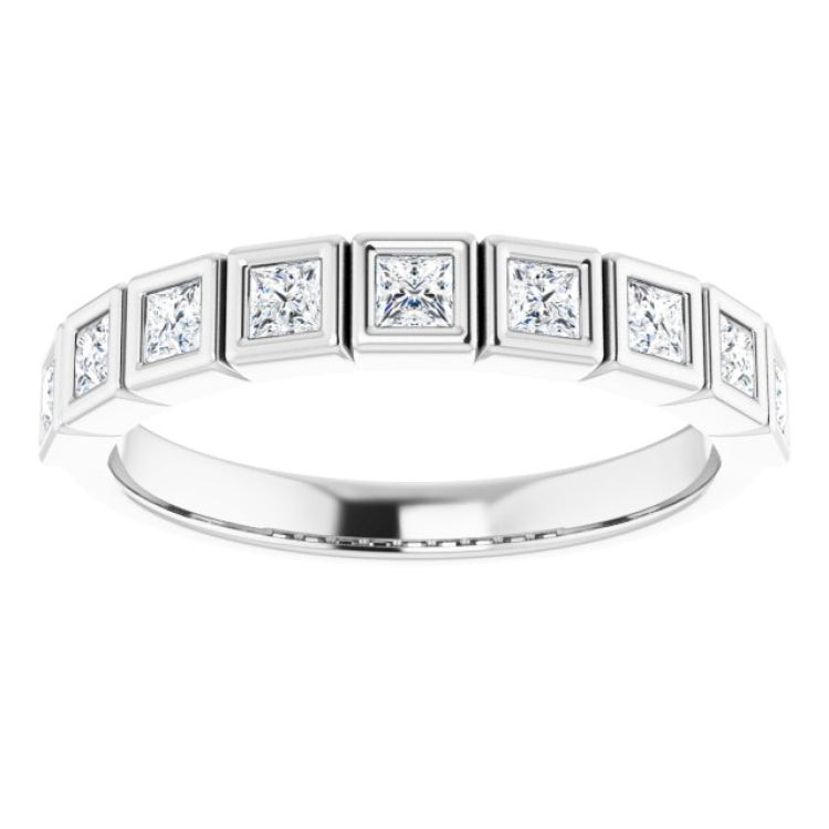 Platinum 5/8 CTW Natural Diamond Anniversary Band