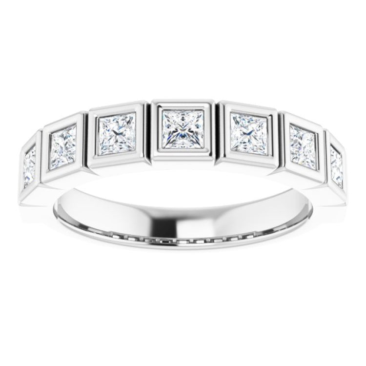14K White 3/4 CTW Natural Diamond Anniversary Band