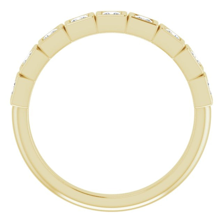 14K Yellow 1/2 CTW Natural Diamond Anniversary Band