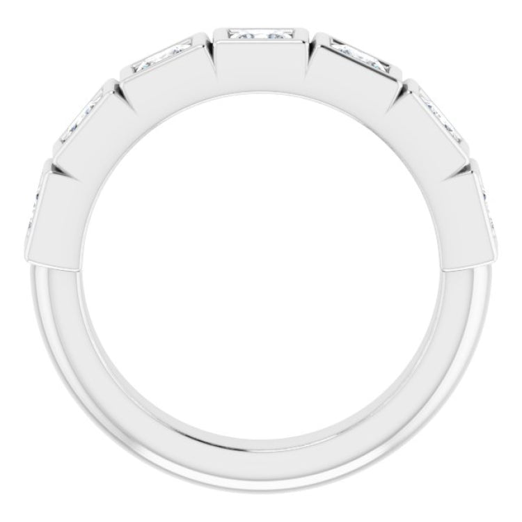 Platinum 1 1/8 CTW Natural Diamond Anniversary Band