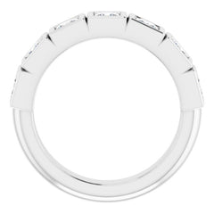 Platinum 1 1/8 CTW Natural Diamond Anniversary Band