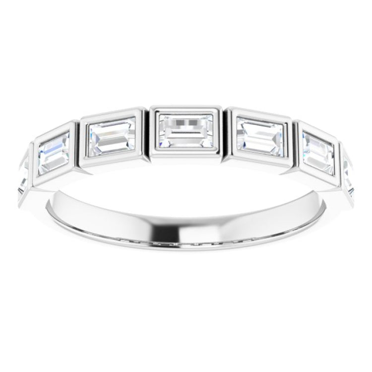 14K White 1/2 CTW Natural Diamond Anniversary Band