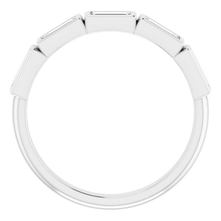 14K White 1/2 CTW Natural Diamond Anniversary Band