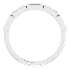 14K White 1/2 CTW Natural Diamond Anniversary Band