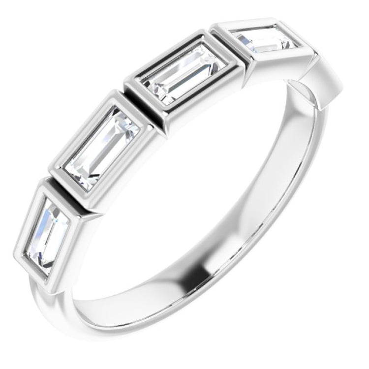 Platinum 1/2 CTW Natural Diamond Anniversary Band