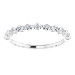 14K White 1/2 CTW Natural Diamond Anniversary Band
