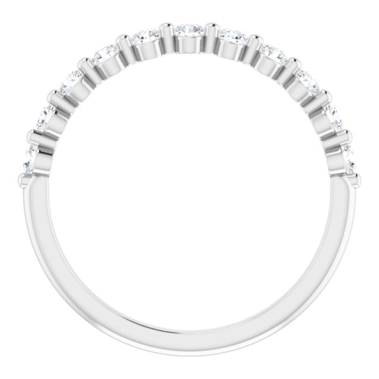 Platinum 1/2 CTW Natural Diamond Anniversary Band