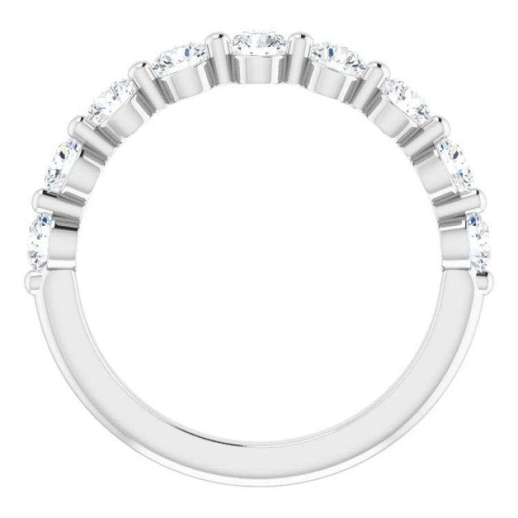 14K White 9/10 CTW Natural Diamond Anniversary Band