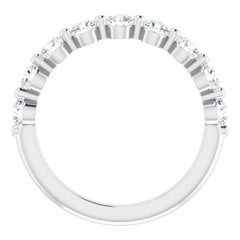 14K White 9/10 CTW Natural Diamond Anniversary Band