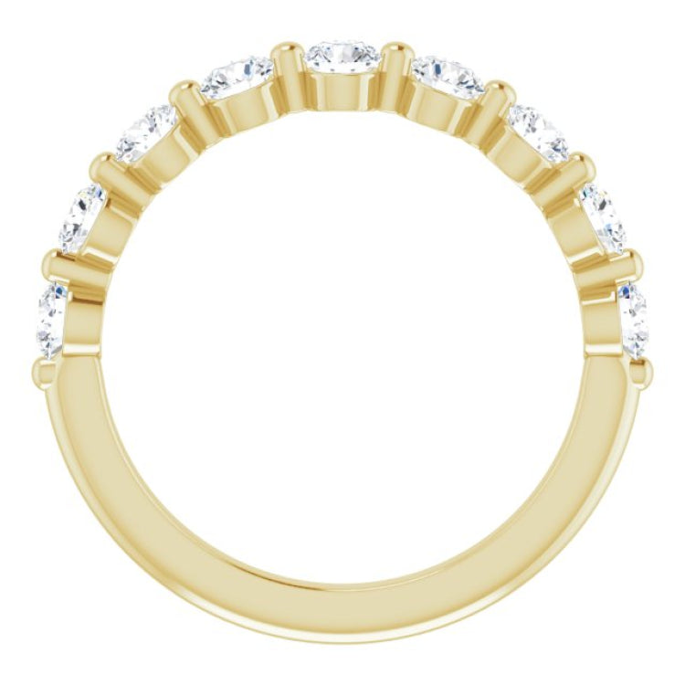 14K Yellow 9/10 CTW Natural Diamond Anniversary Band