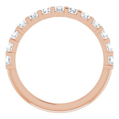 14K Rose 5/8 CTW Natural Diamond Anniversary Band