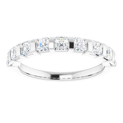 14K White 9/10 CTW Natural Diamond Anniversary Band