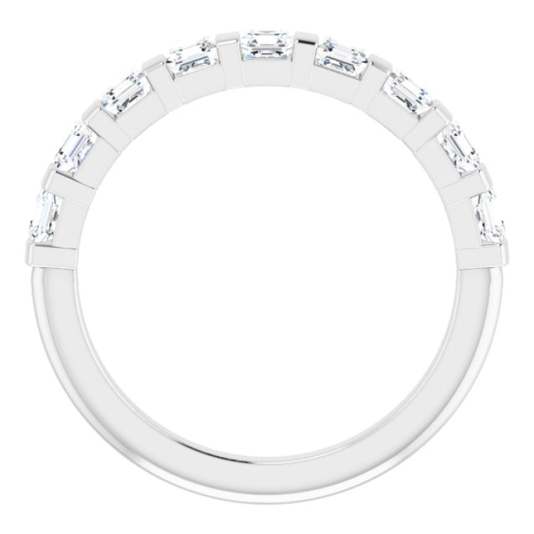 Platinum 9/10 CTW Natural Diamond Anniversary Band