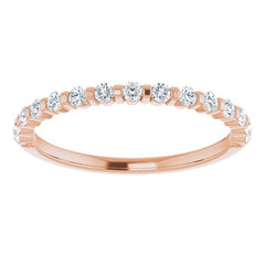 14K Rose 1/5 CTW Natural Diamond Anniversary Band