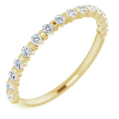 14K Yellow 1/5 CTW Natural Diamond Anniversary Band