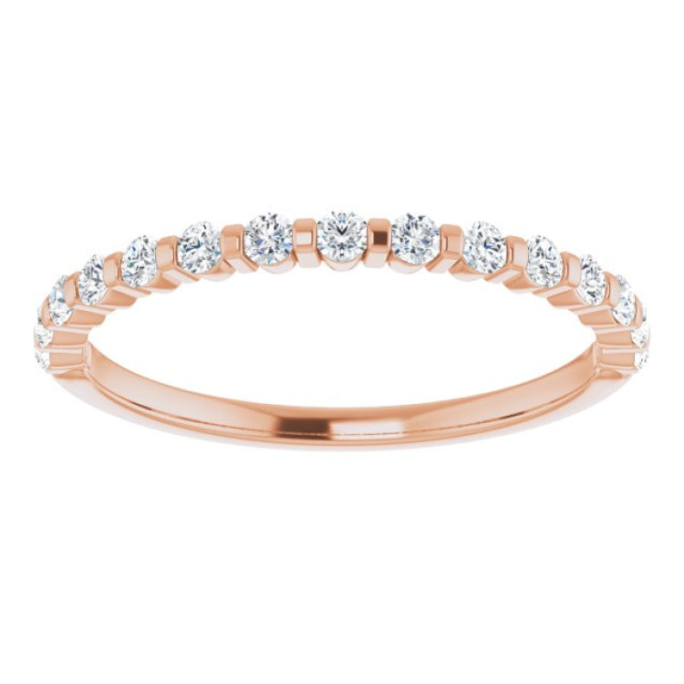 14K Rose 1/3 CTW Natural Diamond Anniversary Band