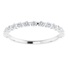 14K White 1/3 CTW Natural Diamond Anniversary Band