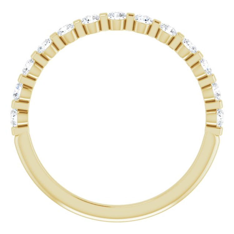 14K Yellow 3/8 CTW Natural Diamond Anniversary Band