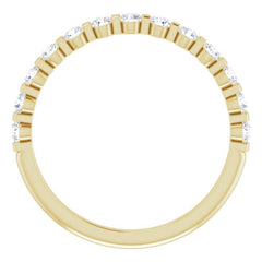 14K Yellow 3/8 CTW Natural Diamond Anniversary Band