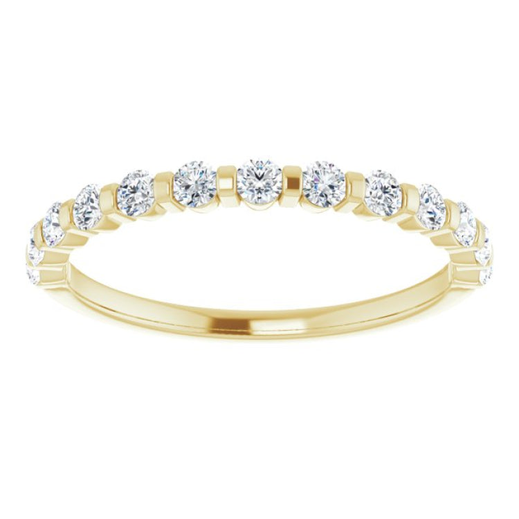 14K Yellow 3/8 CTW Natural Diamond Anniversary Band